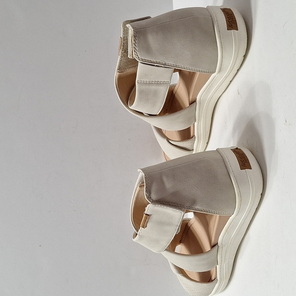 Dr Scholl's Cream Time Off Fun Padded Insole Strappy Comfort Wedge Sandal Size 9 - Picture 10 of 15